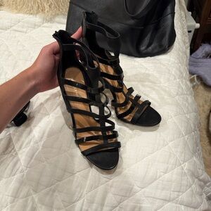 Badgley Mischka Black Strappy Heels